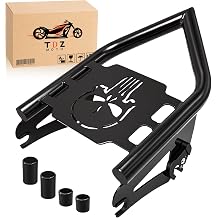 Black Detachable Luggage Rack with 4 Point Covers Kit for Harley Touring, Street Glide, Road Glide, Electra Glide, Road King, Ultra Limited 2009-2025