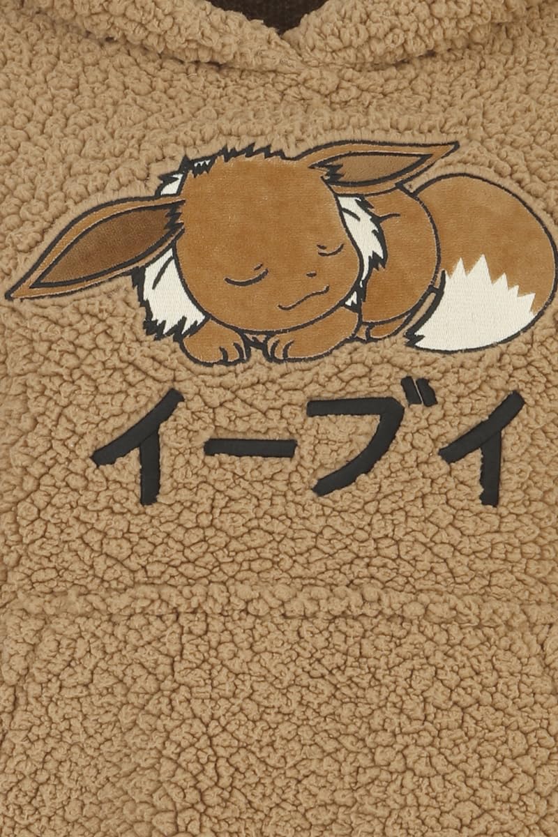 Pokémon Evolie - Teddy Donna Felpa con Cappuccio Marrone 100% Poliestere Regular