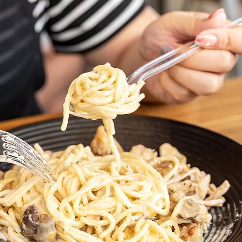 Miniatura 6 de POSATE Cucharas de plástico desechables extralargas de 7.1 pulgadas (100 unidades), tamaño grande para adultos, plástico resistente de grado