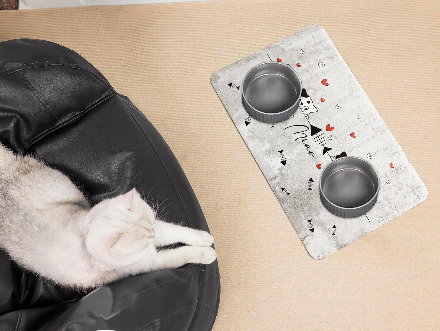 Transparente PVC-Futtermatte Für Katzenfutter, Was Produktbild-Vorschau 9