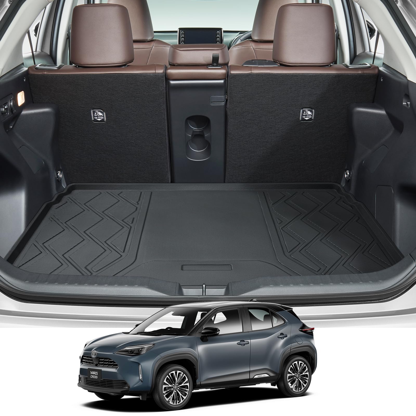トヨタ ヤリスクロス ラゲッジマット Yaris Cross 専用 3D 防水マット TPE製 滑り止めマット 取り付け簡単 防キズ 防水 防汚 滑り止め ヤリスクロス 専用 内装 カスタム パーツ