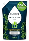 Puracy Natural Dish Soap Refill - Skin-Softening Plant-Based Liquid Dishwashing Detergent Soap, Clean-Rinsing Water-Sheeting Formula (Organic Lemongrass, 48 fl oz)