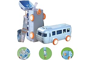 Bus-Shaped Adventure Water Bottle with Wheels