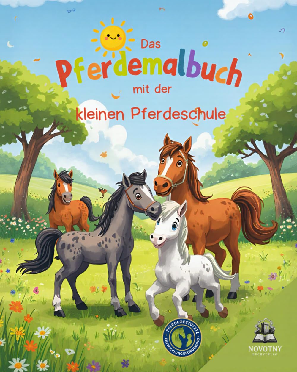 Das Pferdemalbuch mit der kleinen Pferdeschule