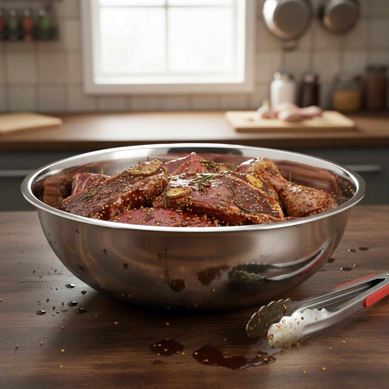 Stainless Steel Mixing Bowls Set of 3 – 13, 16 & 20 Qt – Large, Durable Bowls for Mixing, Cooking, Baking, Meal Prep, and Serving – Essential Kitchen and Home Cooking Utensils