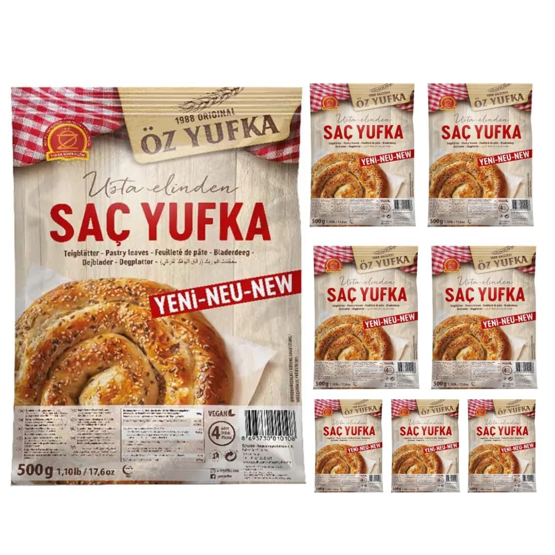 Öz Yufka Sac Yufka - Frisches Gebäck, Teigblätter Filoteig 500 gramm x 8 Stück
