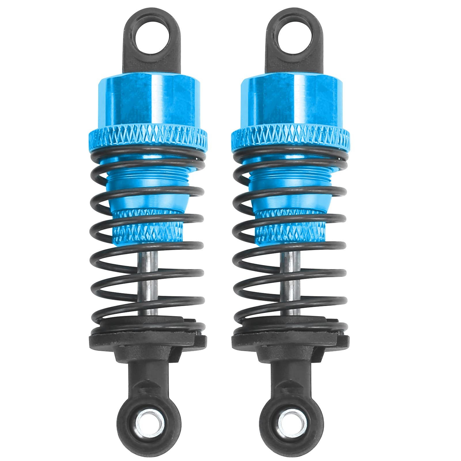 Amortisseurs Métalliques RC Réglables 65mm - 2 Pièces, Couleur Bleue - Compatibles Slash 2, HPI Et Autres Voitures Télécommandées