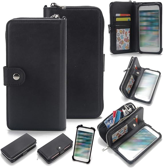 CAXKJE Personalizzata Custodia per Doogee N50,con la Tua Foto,Immagine o Scritta Cover,Flip Caso in PU Pelle Case Bumper Portafoglio Case Cover,per N50 Cover -3P-Black
