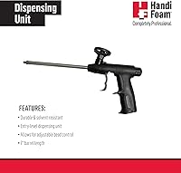 Vista 3 de HandiFoam HT330 Aplicador de espuma para pistola, barril de 7 pulgadas (7.1 in), control de cuentas ajustable, compatible con la mayoría de latas