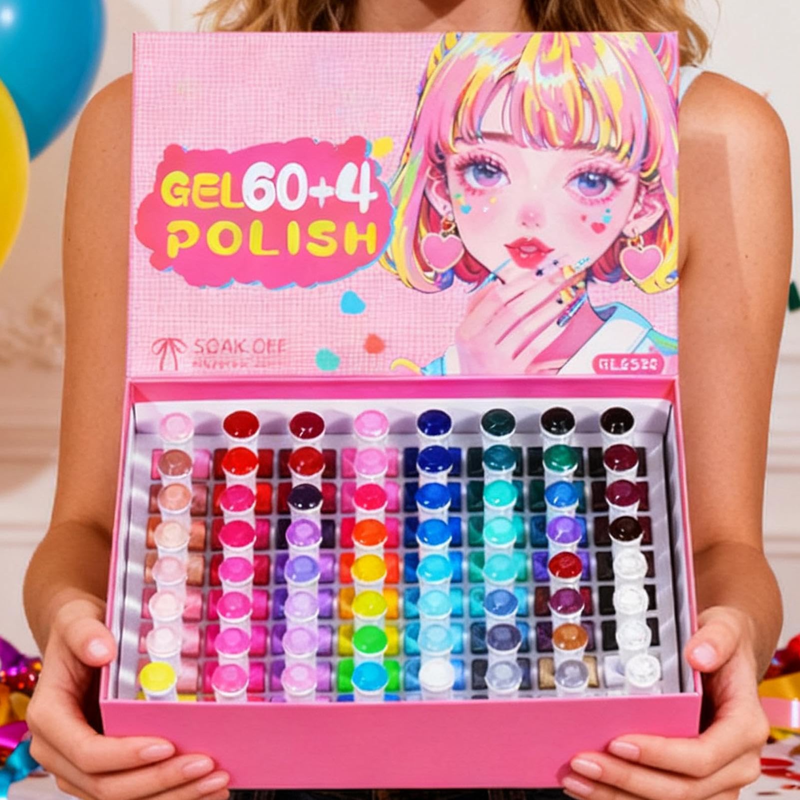 Gel Nagel Set 60 Farben Schnelltrocknend Langanhaltend Handpflege Werkzeug | Gel Lack Farben Für Täglich Zuhause Reise Maniküre Spa Pflege Hochzeit Party Feiertag Festival Sommer