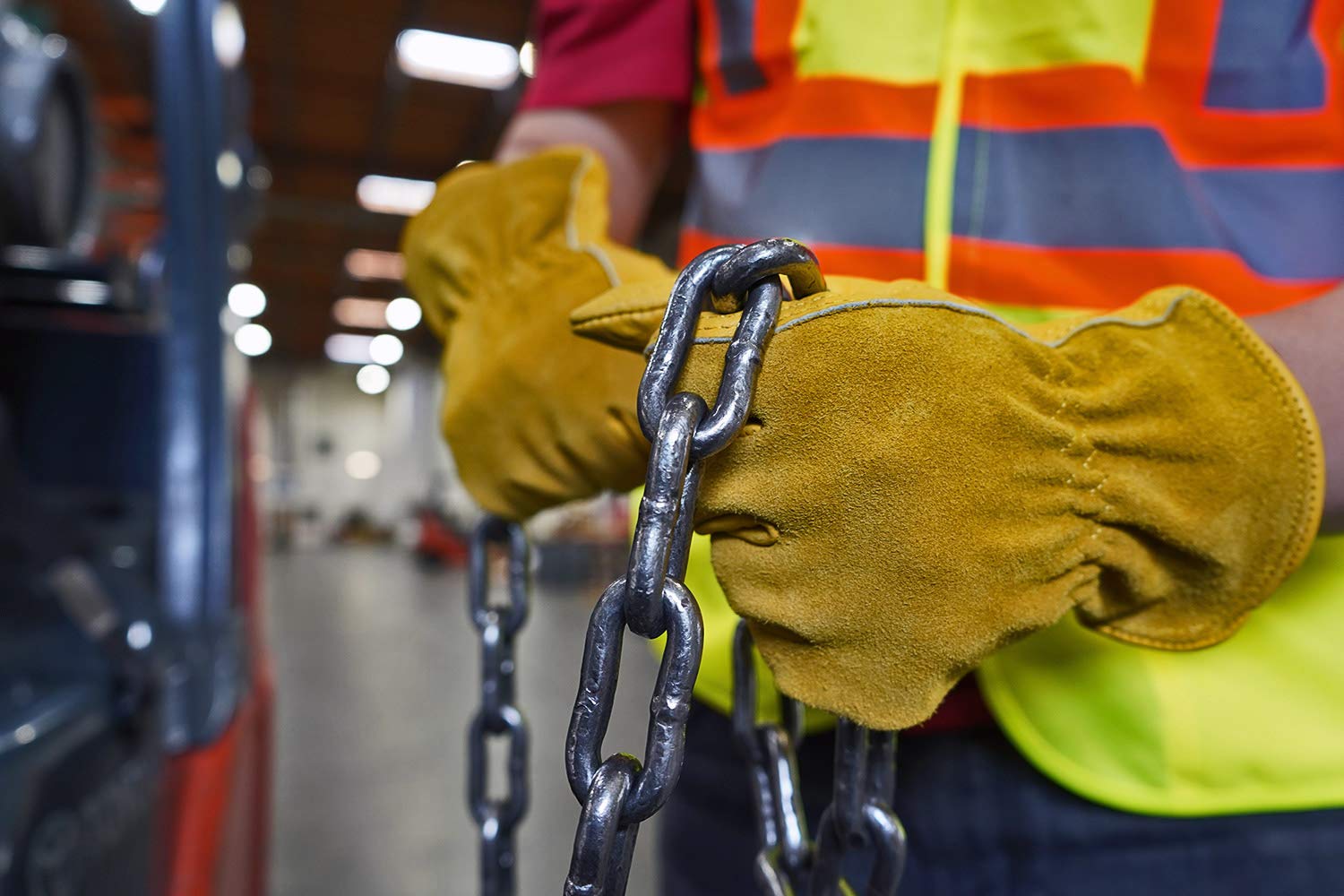 Ironclad Workhorse Gants de travail en cuir, utilisations suggérées pour l'aménagement paysager, le travail de ranch, les projets de bricolage, tailles XS, S, M, L, XL, XXL, XXXL (1 paire), cuir doré