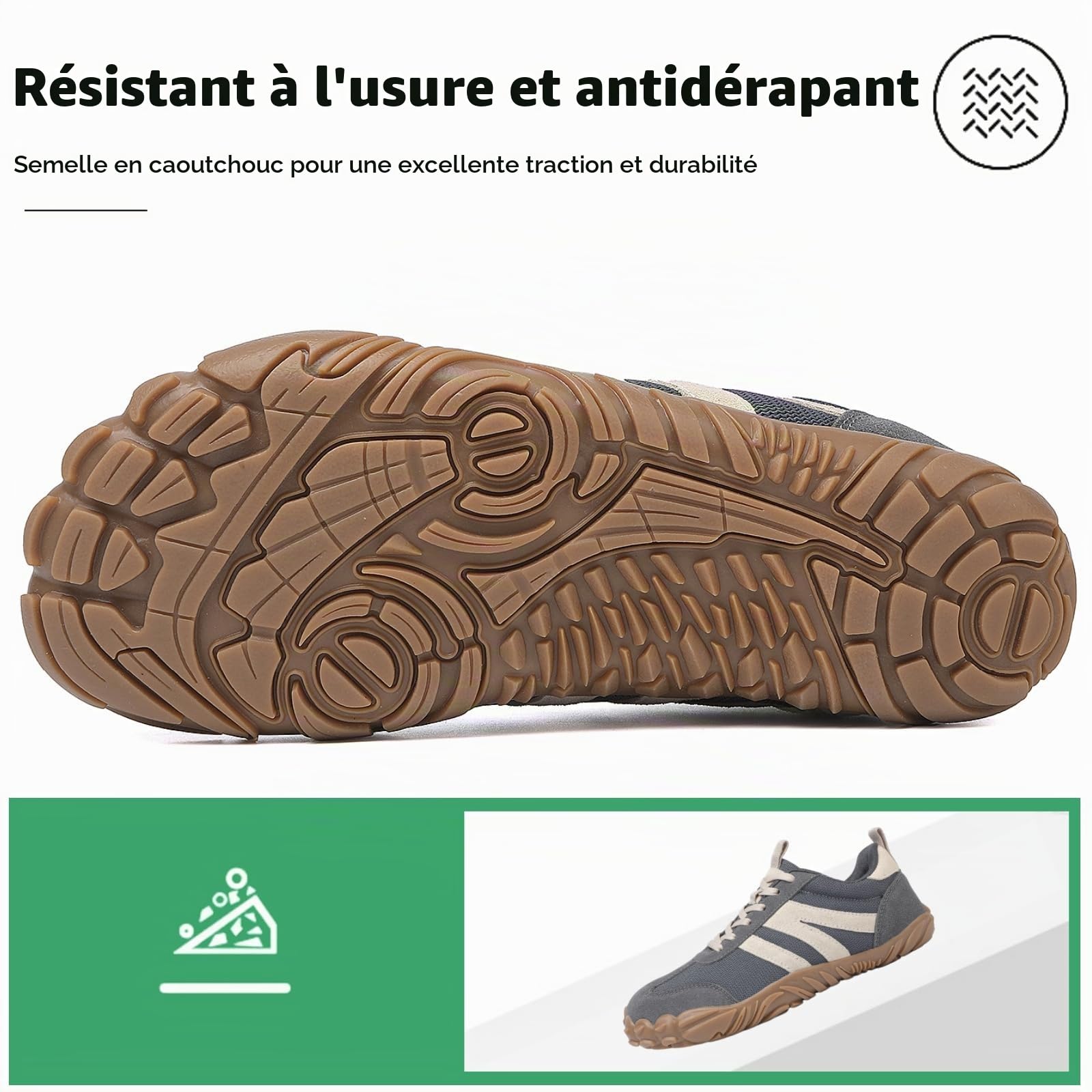 Chaussures Minimalistes Homme Femme Chaussures Pieds Nus Antidérapantes Barefoot Shoes Légère Chaussure de Trail pour Randonnée Running Gym Training Fitness