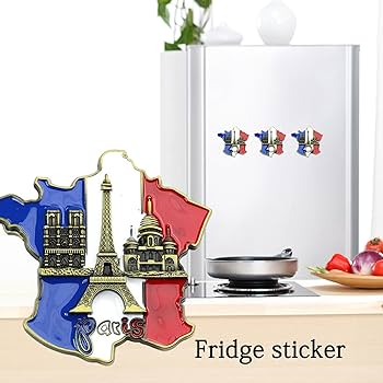 Aimant De Réfrigérateur Avec Carte Française - 6 X 9 Cm