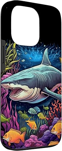 Vista 24 de Funda para iPhone 12/12 Pro Tiger Shark Sea Ocean Underwater Shark Lover