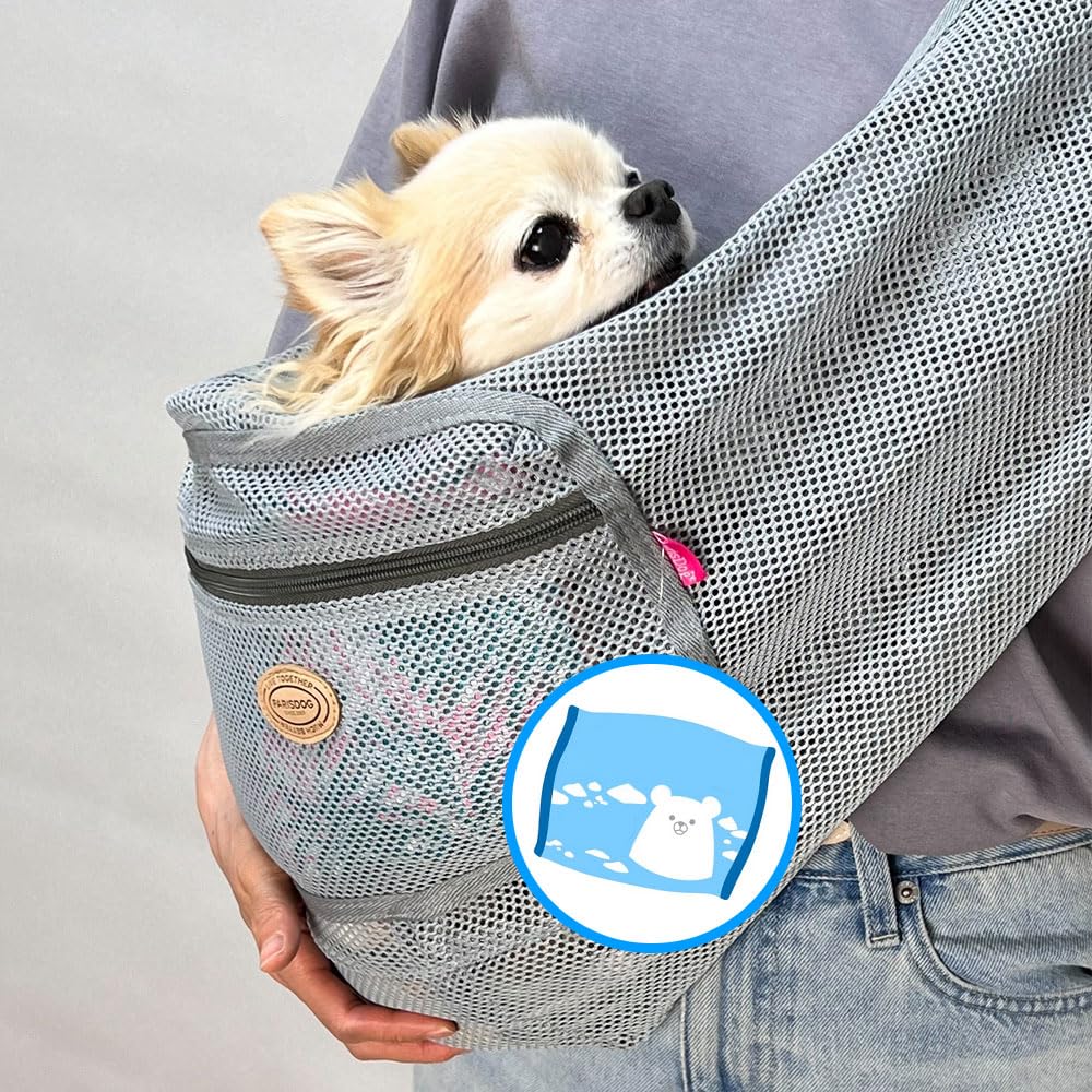 Amazon | ParisDog 犬 スリングバッグ 夏用 メッシュ 丈夫