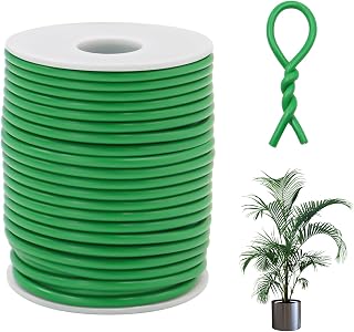 BEASAFY 3,5 mm x 20 m para plantas, alambre de encuadernación recubierto de alambre verde para plantas, alambre suave para jardín, para el cuidado del jardín de plantas trepadoras, arbustos y flores,