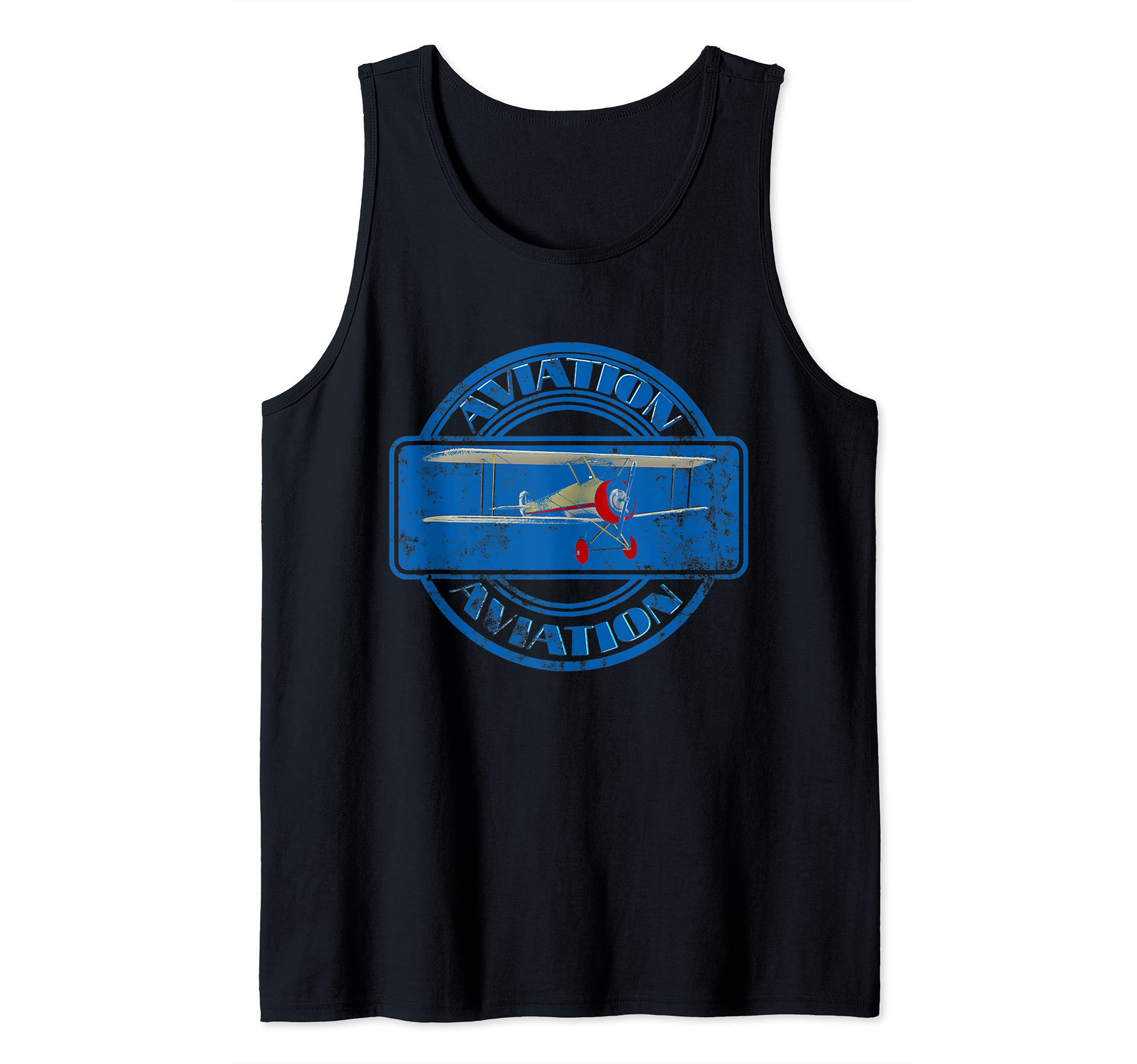 Classic Vintage Aviation Biplane Tank Top