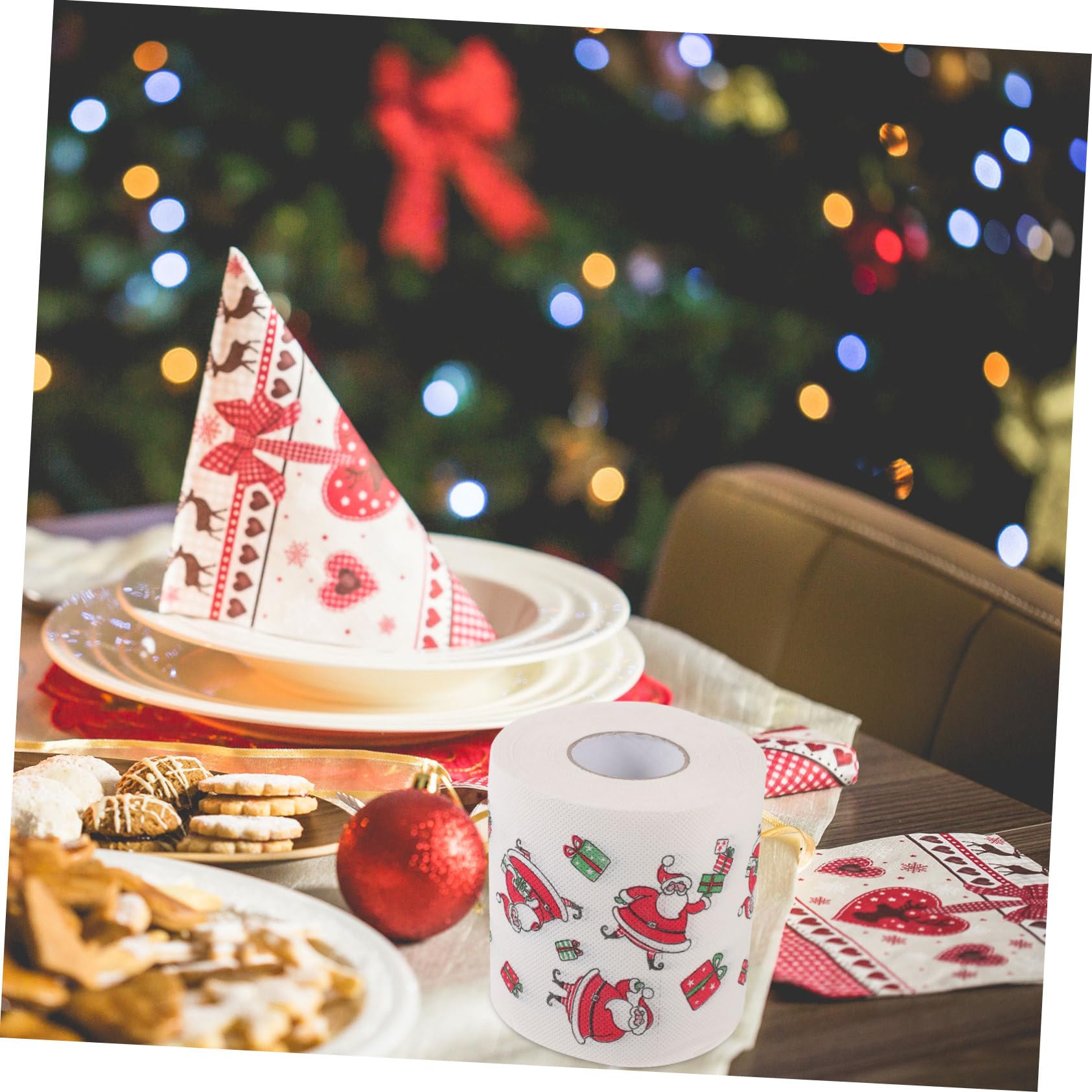 5rotoli Tovaglioli di Carta Monouso per Natale Tovaglioli Natalizi di Carta Articoli Natalizi Usa e Getta per Feste di Natale