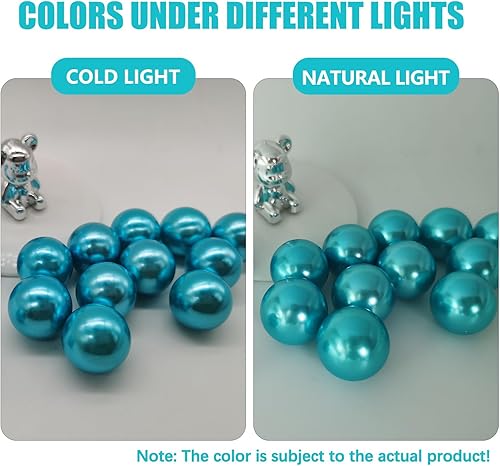 Miniatura 3 de 200 perlas de jarrón de Pascua verde azulado, cuentas de relleno de jarrón verde azulado para centros de mesa, cuentas flotantes de 0.450.570.79