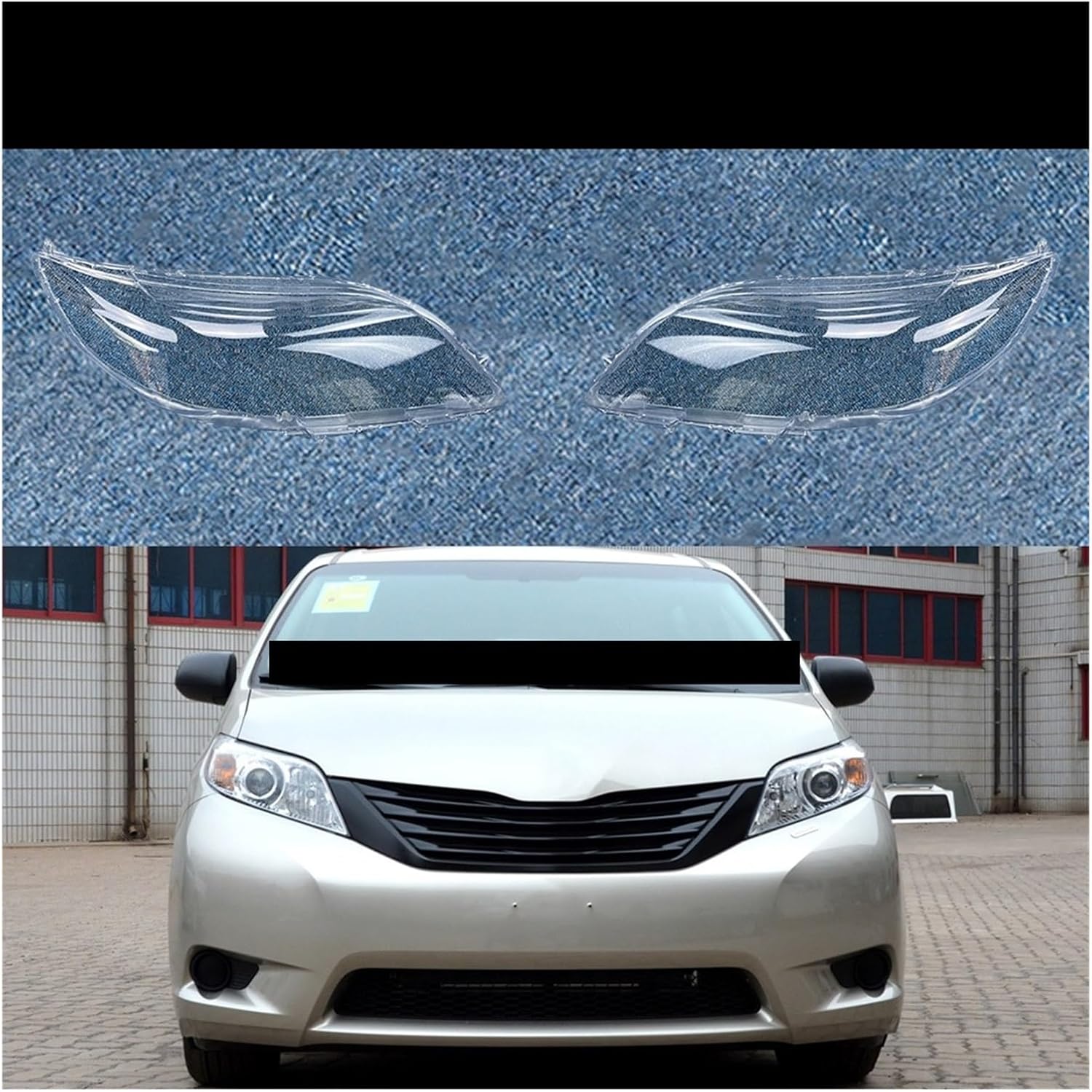 Mcsstore Car Transparent Headlight Shell Lamp Shade Headlamp Lens Caps Cover Lampshade Housing Case Compatible For T-oyota Sienna 2011-2015