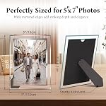 Giftgarden 5x7 Picture Frames 6 Pack, Silver Mirror Glass Photo Frame 5x7 for Tabletop Display, Bulk 5 by 7 Picture Frame Set for Wedding, Family and Gallery
