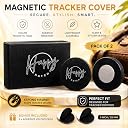 Magnetic GPS Tracker Cover Case with Strong Magnet & Adhesive Velcro, Waterproof Protective Holder for Car, Bike, Luggage, Backpack, Keys & Vehicle Tracking Device, Pack of 2 gallery image