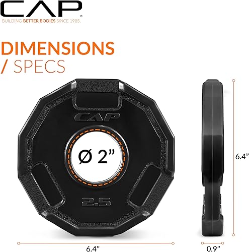 Miniatura 17 de CAP Barbell Placa de peso olímpica de 2 pulgadas Múltiples opciones