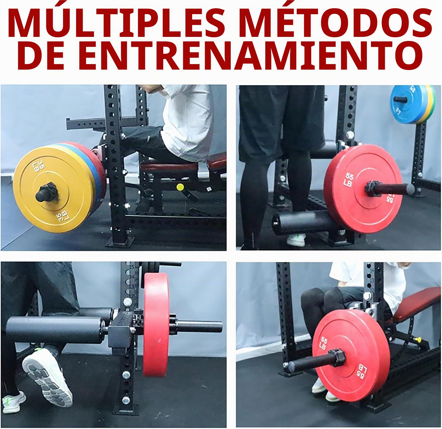 AHTAPFON Equipo para extensión y flexión de piernas Sentado, máquina de extensión de piernas Ajustable, Apta para añadir Discos de Peso de 2 Pulgadas, Espuma Espesa, diámetro 12 cm