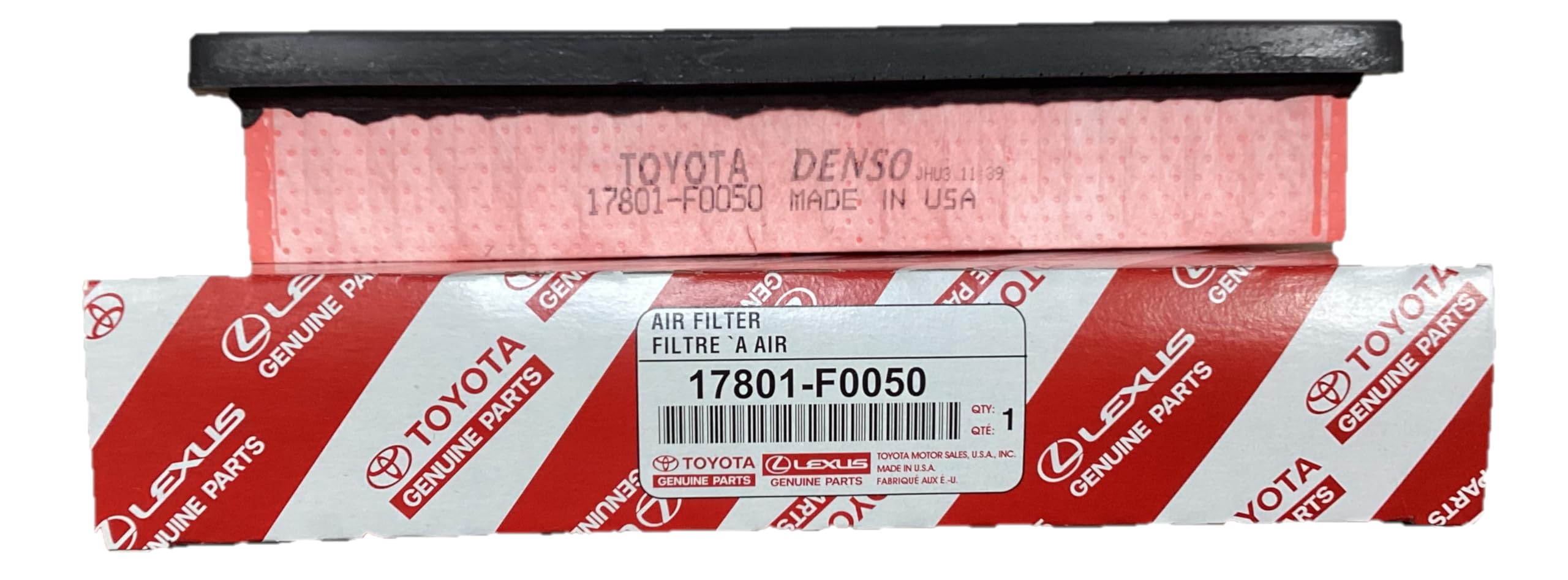 Genuine Toyota Engine Air Filter, 17801-F0050, OEM Replacement Part