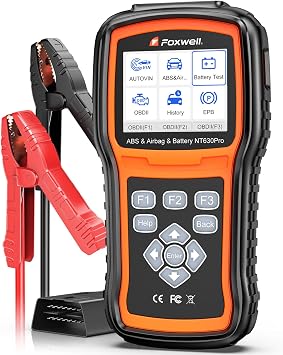 FOXWELL NT630PRO 2-in-1 OBD2 Scanner ABS SRS with Battery Tester, ABS Bleed