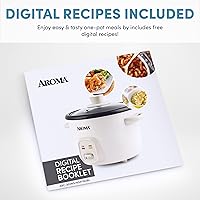 Vista 8 de AROMA® Mini Olla Arrocera, 2 Tazas (Sin Cocinar) / 4 Tazas (Cocidas), Cocedor de Granos, Máquina para Hacer Sopas, Cocedor de Avena, Mantener
