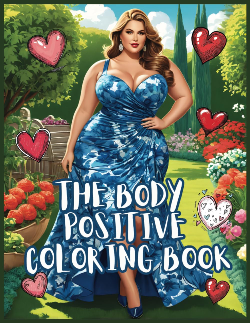 The Body Positive Coloring Book: More than 50 pages featuring beautiful plus-size bodies and positive affirmations to help you enhance your body image and encourage self-love