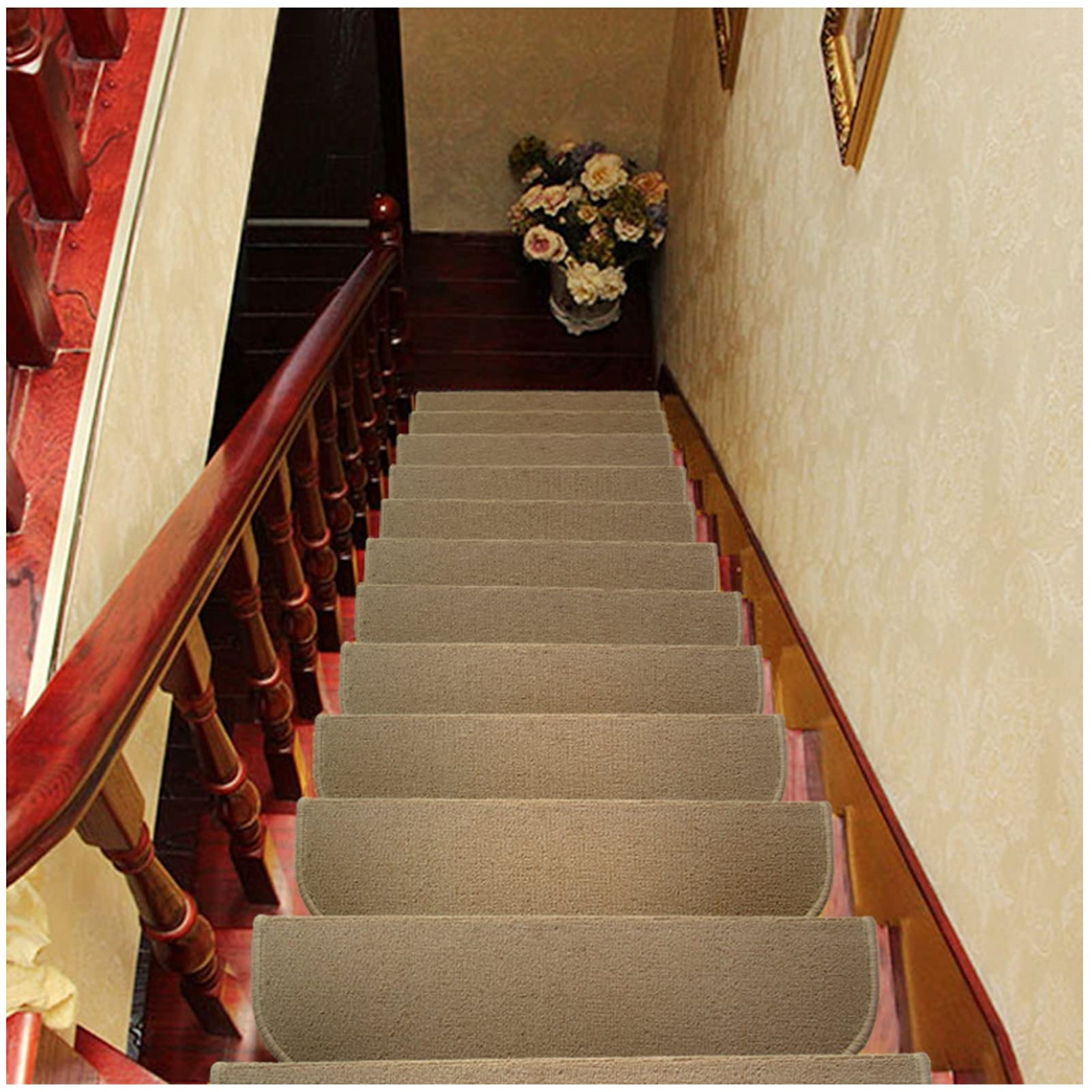 Alfombra antideslizante para escalones que evita resbalones con protector de PVC
