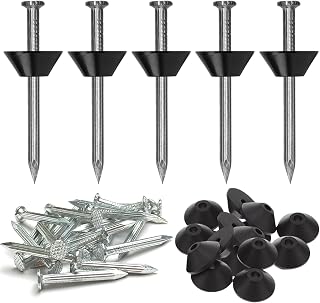 200 Pièces Clous D'étanchéIté pour Membrane Alvéolée, Clous en Aluminium Alvéolés 3 × 30 mm, Boutons de Montage avec Clou, pour Profil D'extrémité de Lit Surélevé en Aluminium Alvéolé (Argent)