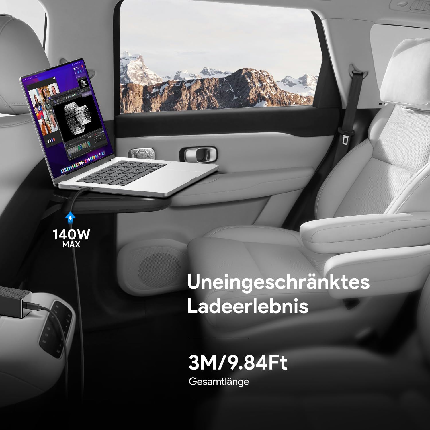 HKY PD3.1 - Caricatore rapido per auto, 140 W, USB tipo C, 12 V-24 V, per Asus ROG Ally Gaming Console ASUS ROG Flow X13 Z13 GZ301Z GZ301 ZenBook 14X 14 UX425QA UM425QA Chromebook DJI Mavic 3