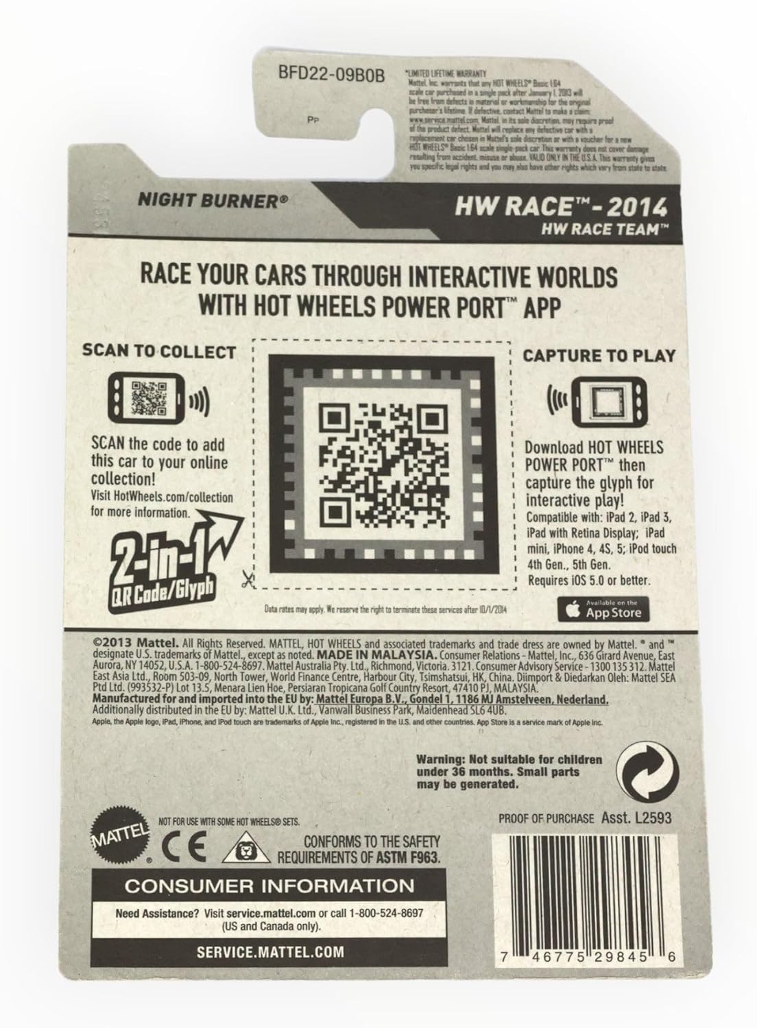 2014 Hot Wheels Regular Treasure Hunt Hw Race - Night Burner