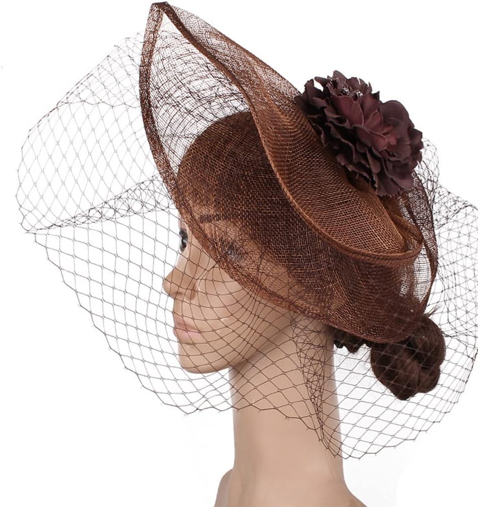 Married Mesh Hats Party Fascinators Veils Headbands Headwear Hair Accessories Ladies Elegant Flower Headpiece