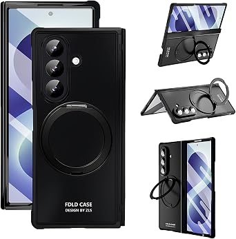 Case for Samsung Galaxy Z Fold 8 Ultra, with Ring Stand Black