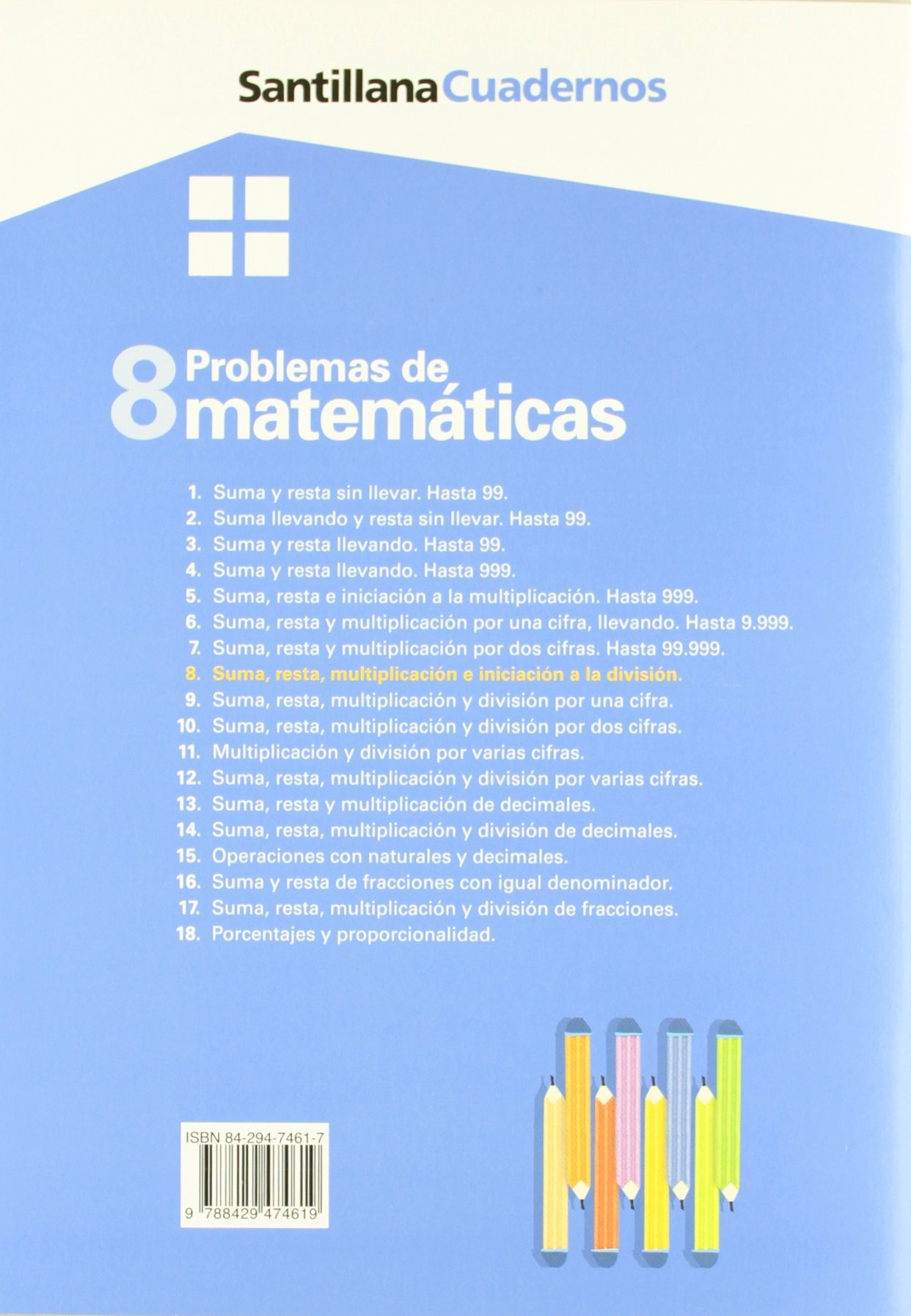 Cuadernos Problemas de Matemáticas 8