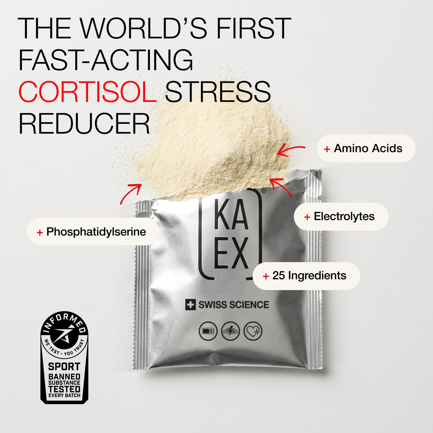 KA EX Cortisol Stress Reducer+ Powder, Post-Workout Recovery (3 Pack) — Amazon image 3