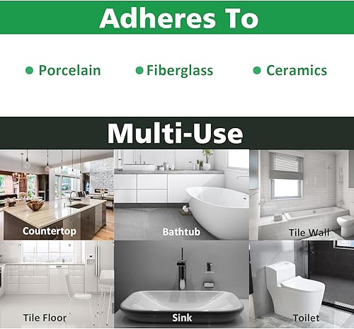 Miniatura 7 de NADAMOO Pintura en aerosol para bañera y azulejos, color blanco, 15.2 fl oz, 1 paquete, kit de acabado de bañera en aerosol para cerámica de fibra