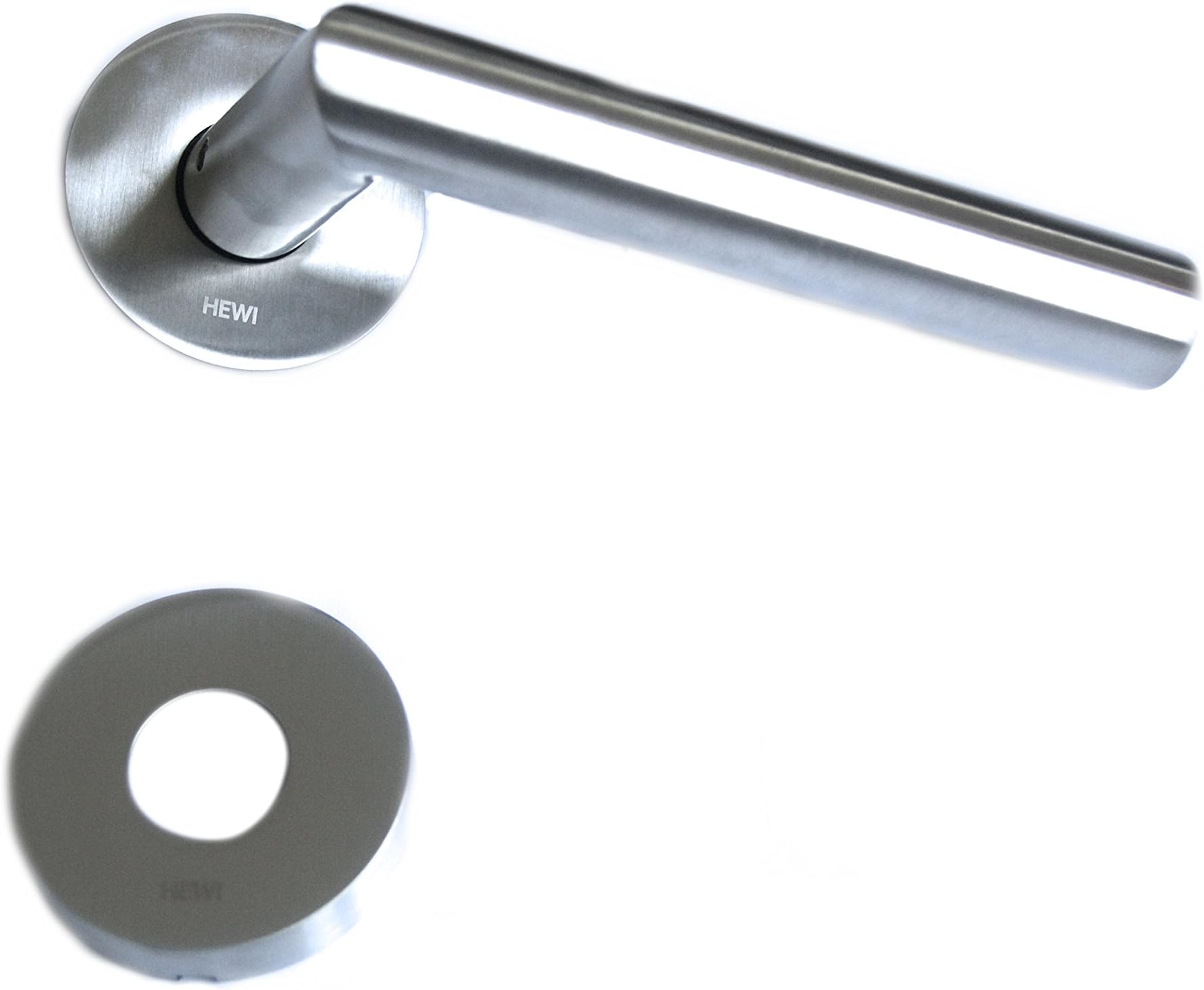 Hewi Hewi Glastürdrücker 162XAG01,230 with Rosette Door 8 MM, Shaft, TS 38–48 MM Stainless Steel Finish matt Cut 162XAG01,230