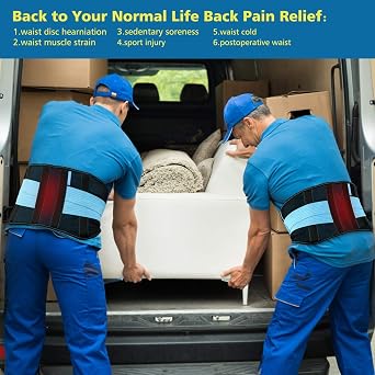 T TIMTAKBO Lower Back Brace for Women Pain Relief(Blue,2XL Fit 39-48)