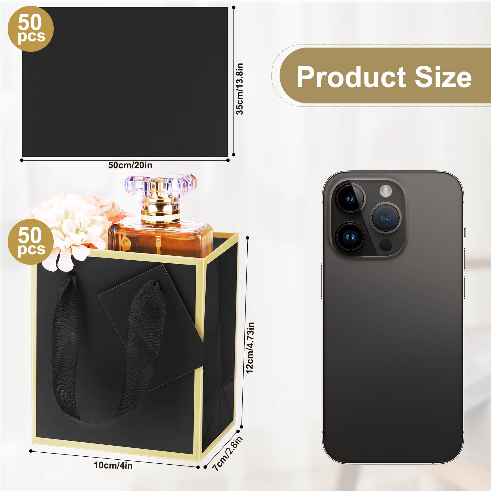 30 Geschenktüten Aus Metallfolie - Grün-Gold, 16,4x7,9x13,9 Cm, Mit Seidenpapier, Für Babyparty, Hochzeit, Weihnachten Und Mehr
