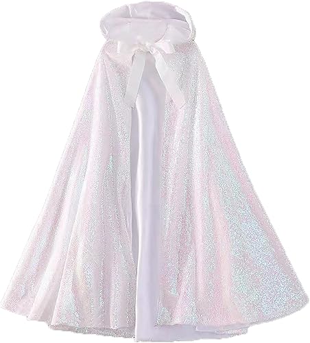 Capa de capa con capucha de princesa para niñas pequeñas, Navidad, Halloween, accesorios de fiesta de cosplay
