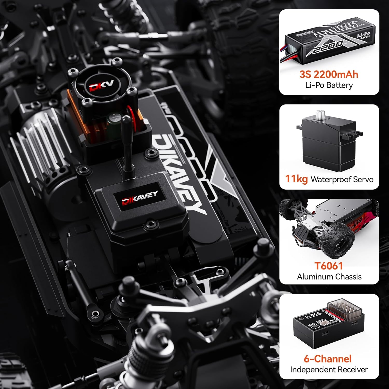 1/16 50MPH Brushless 4WD RC Truck,Upgradeable All-Terrain Remote Control Cars with 3S Battery,Waterproof Fast Off-Road RC Truggy for Adults,Suitable as Gift for Snow/Sand Adventures-Gradient Orange