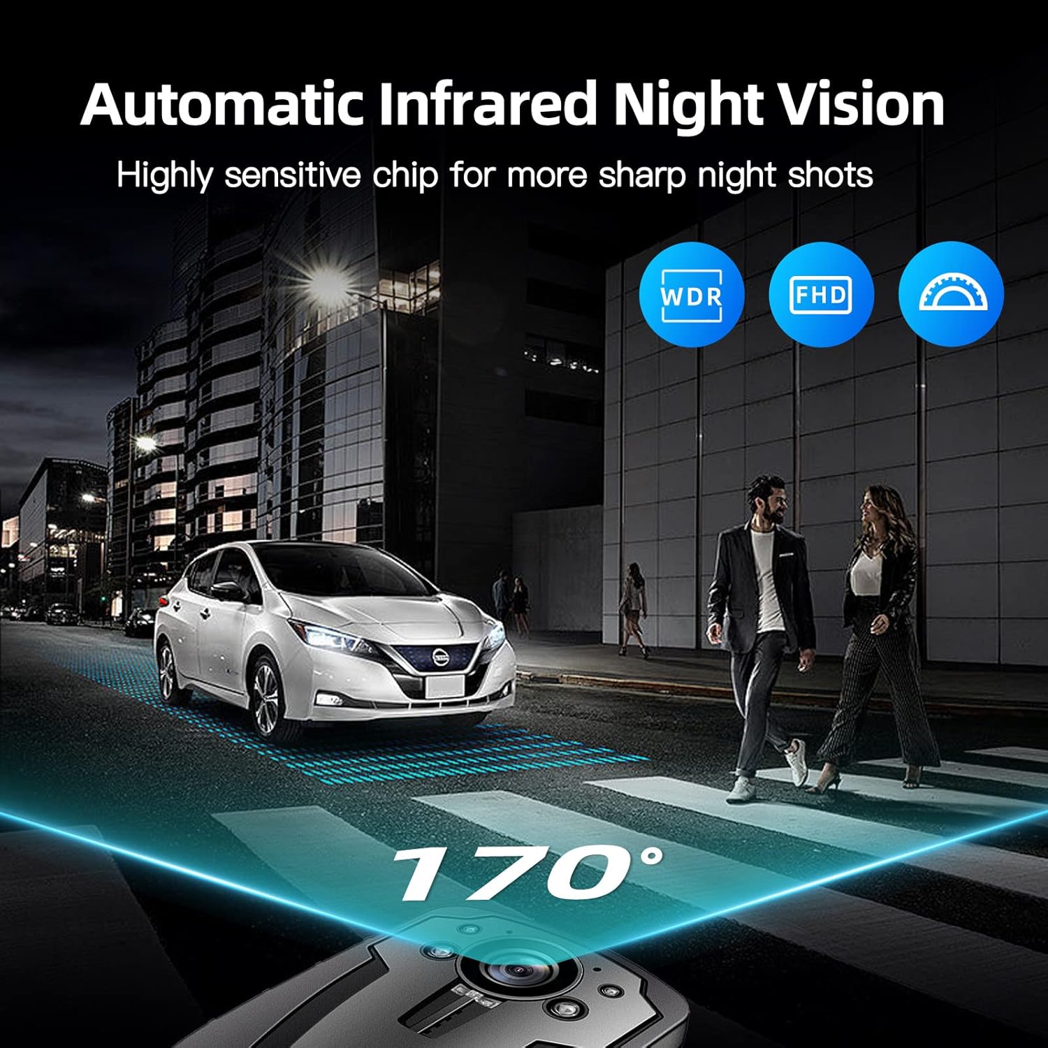 CAMMHD C8-128G 2K/1296P Body Camera,11-12Hours Video Record,Night Vision Body Cam,IP67 Waterproof Data-encrypt Body Mounted Camera with 2pcs 360°Rotatable Clips for Police Law Enforcement,Personal Use