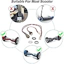 GLDYTIMES Hoverboard Charging Port Replacement (3 Prong 3 pin) for Hover-1 swagtron TOMOLOO Segway Smart Self-Balancing Electric Scooter etc. (3 Prong 3 pin 2 Wires) gallery image