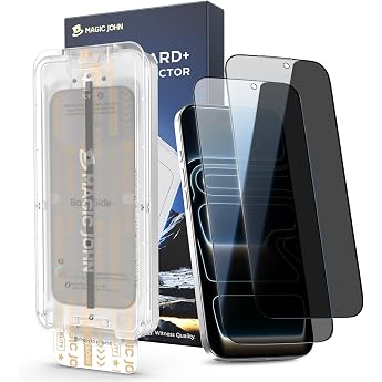 MAGIC JOHN 9H Privacy Screen Protector for iPhone 17 Pro Pack of 2 3rd