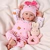 Muñecas Bebé Reborn BABESIDE 17 Pulgadas Niña, Muñeca Realista con Accesorios | Muñeca Bebé Realista de Vinilo con Cuerpo de Tela Suave, Extremidades Articuladas, Vestir, Decoración de Guardería, Regalo de Juego de Imitación para Niños 3+ Años 1